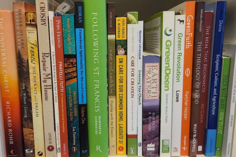 Franciscan books on shelf